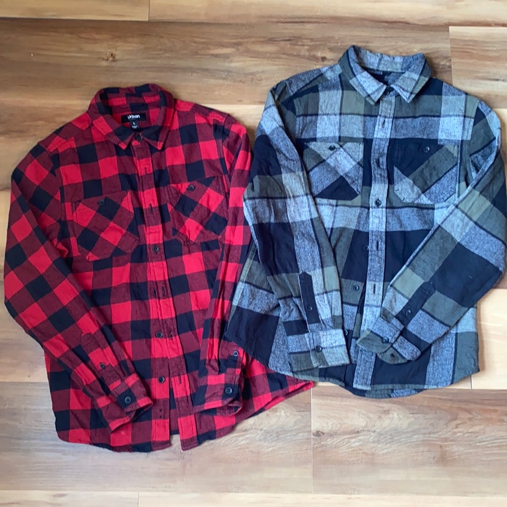 Urban Pipeline youth large flannel shirts
